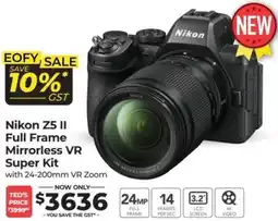 Teds Cameras Nikon z5 ii full frame mirrorless vr super kit offer