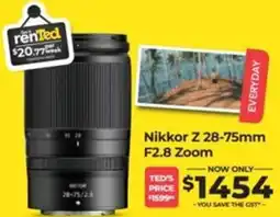 Teds Cameras Nikkor Z 28-75mm F2.8 Zoom offer