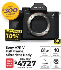 Teds Cameras Sony A7R V Full Frame Mirrorless Body offer