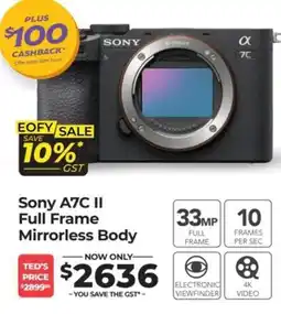 Teds Cameras Sony A7C II Full Frame Mirrorless Body offer