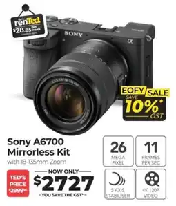Teds Cameras Sony A6700 Mirrorless Kit offer