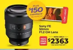 Teds Cameras Sony FE 50mm F1.2 GM Lens offer
