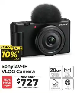 Teds Cameras Sony ZV-IF VLOG Camera offer