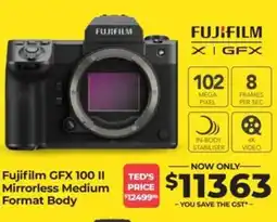 Teds Cameras Fujifilm GFX 100 II Mirrorless Medium Format Body offer