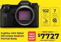 Teds Cameras Fujifilm GFX 100sll Mirrorless Medium Format Body offer