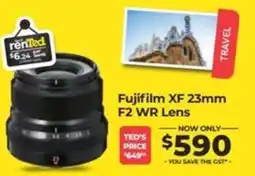 Teds Cameras Fujifilm XF 23mm F2 WR Lens offer