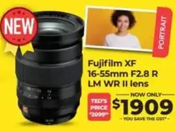 Teds Cameras Fujifilm XF 16-55mm F2.8 R LM WR II lens offer