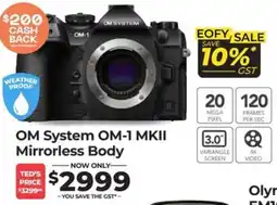 Teds Cameras OM System OM-1 MKII Mirrorless Body offer