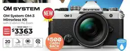 Teds Cameras OM System OM-3 Mirrorless Kit offer