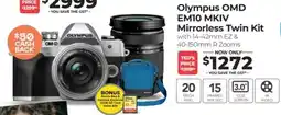 Teds Cameras Olympus OMD EM10 MKIV Mirrorless Twin Kit offer