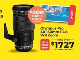 Teds Cameras Olympus Pro 40-150mm F2.8 WR Zoom offer