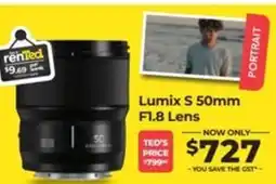 Teds Cameras Lumix S 50mm F1.8 Lens offer