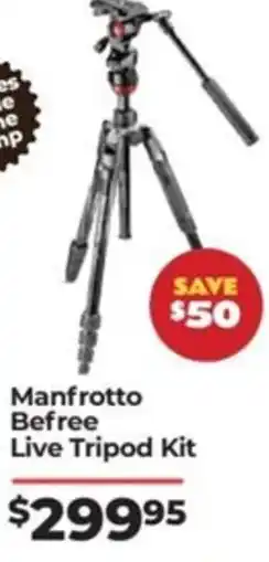 Teds Cameras Manfrotto Befree Live Tripod Kit offer