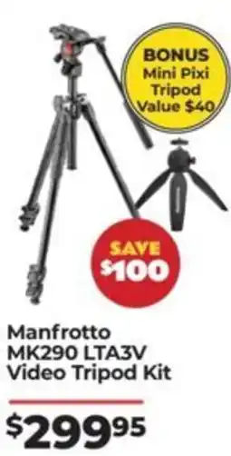 Teds Cameras Manfrotto mk290 lta3v video tripod kit offer