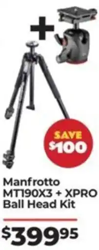 Teds Cameras Manfrotto mt190x3 + xpro ball head kit offer