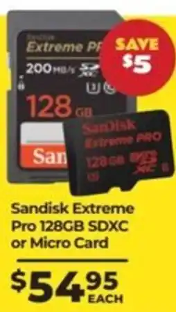 Teds Cameras Sandisk extreme pro 128gb sdxc or micro card offer