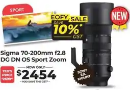 Teds Cameras Sigma 70-200mm f2.8 DG DN OS Sport Zoom offer