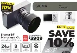 Teds Cameras Sigma BF Mirrorless Kit offer