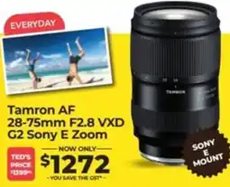 Teds Cameras Tamron AF 28-75mm F2.8 VXD G2 Sony E Zoom offer