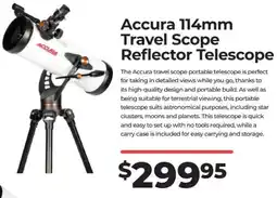 Teds Cameras Accura 114mm Travel Scope Reflector Telescope offer