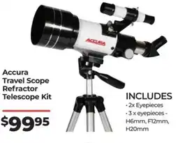 Teds Cameras Accura Travel Scope Refractor Telescope Kit offer