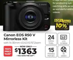 Teds Cameras Canon EOS R50 V Mirrorless Kit offer