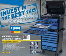 Kincrome KINCROME PURSUIT Workshop Tool Kit offer