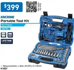 Kincrome KINCROME Portable Tool Kit offer