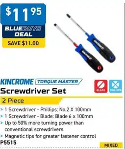 Kincrome KINCROME TORQUE MASTER Screwdriver Set offer