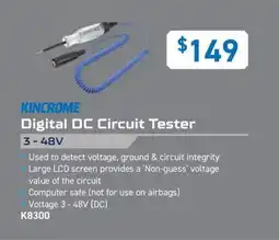 Kincrome KINCROME Digital DC Circuit Tester offer