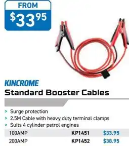 Kincrome KINCROME Standard Booster Cables offer