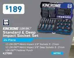 Kincrome KINCROME Standard & Deep Impact Socket Set 24 Piece offer