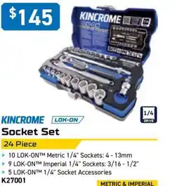 Kincrome KINCROME LOK-ON Socket Set offer