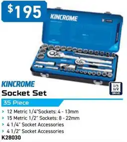 Kincrome Kincrome socket set offer