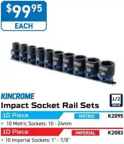 Kincrome Kincrome impact hex socket sets offer