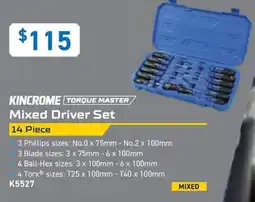 Kincrome KINCROME TORQUE MASTER Mixed Driver Set 14 Piece offer