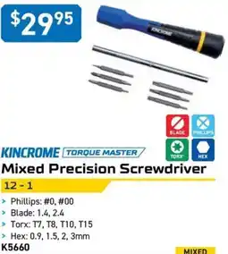 Kincrome KINCROME TORQUE MASTER Screwdriver & Bit Set offer