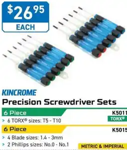 Kincrome KINCROME Precision Screwdriver Sets 6 Piece offer