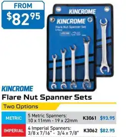 Kincrome KINCROME Flare Nut Spanner Set offer
