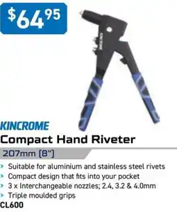 Kincrome KINCROME Compact Hand Riveter 207 mm offer