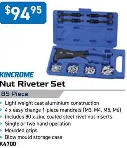 Kincrome KINCROME Nut Riveter Set 85 Piece offer