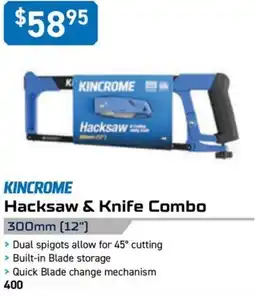 Kincrome KINCROME Hacksaw & Knife Combo 300mm (12") offer
