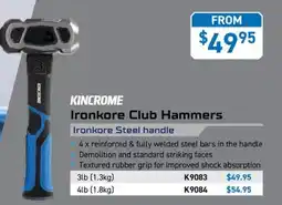Kincrome KINCROME Ironkore Club Hammers Ironkore Steel handle offer