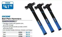 Kincrome KINCROME Ball Pein Hammers Graphite Handle 24oz offer