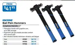 Kincrome KINCROME Ball Pein Hammers Graphite Handle 32oz offer