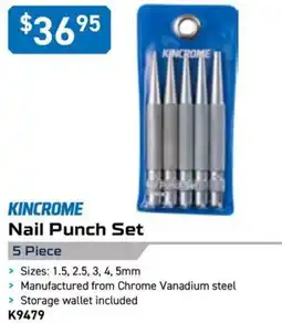 Kincrome KINCROME Nail Punch Set 5 Piece offer