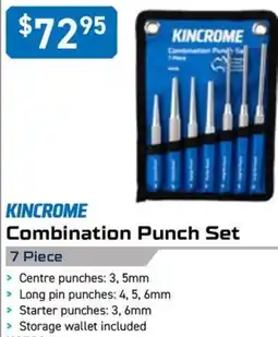 Kincrome KINCROME Combination Punch Set 7 Piece offer