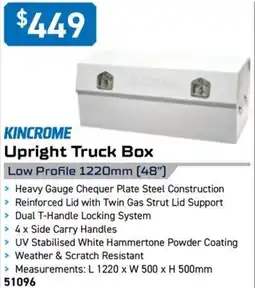 Kincrome KINCROME Upright Truck Box Low Profile 1220mm (48") offer