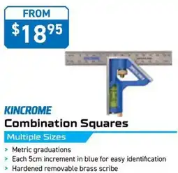 Kincrome KINCROME Combination Squares Multiple Sizes 150mm offer
