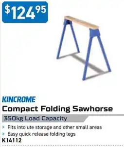 Kincrome KINCROME Compact Folding Sawhorse 350kg Load Capacity offer